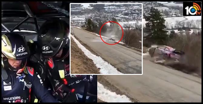 Horrifying Video Shows World Rally Champion's Car Spinning, Flying Off Mountain