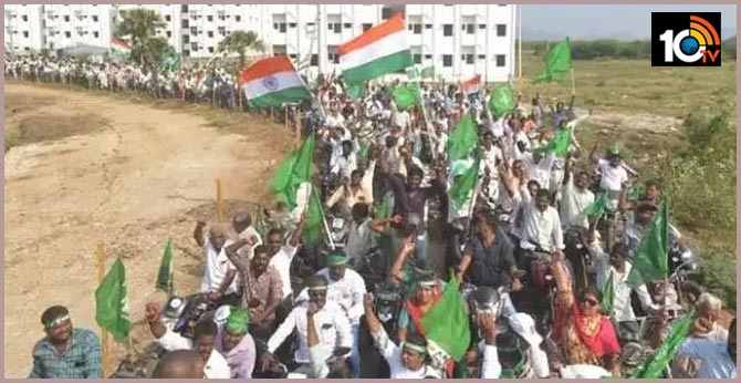 అమరావతి కోసం రైతుల భారీ ర్యాలీ అమరావతి కోసం రైతుల భారీ ర్యాలీ