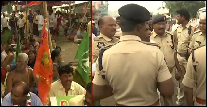 తుళ్లూరులో సహాయ నిరాకరణోద్యమం : పోలీసులకు నో ఫుడ్, నో వాటర్ తుళ్లూరులో సహాయ నిరాకరణోద్యమం : పోలీసులకు నో ఫుడ్, నో వాటర్