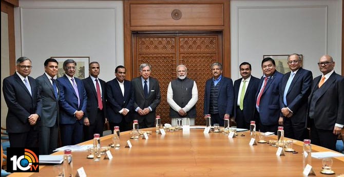 PM Modi meets business leaders, discusses ways to boost econonomic growth, job creation