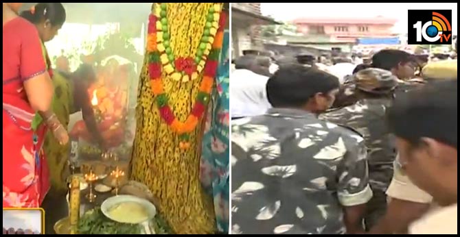 Tension at Poleramma temple in Mandaman Amaravati