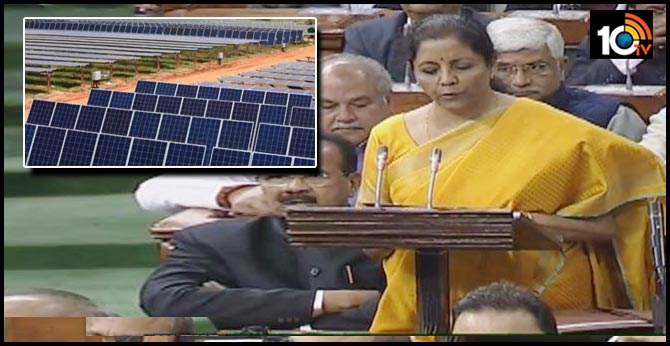 2020-21 Budget : 20 lakh solar pumps to be provided for farmers said nirmala sitharaman