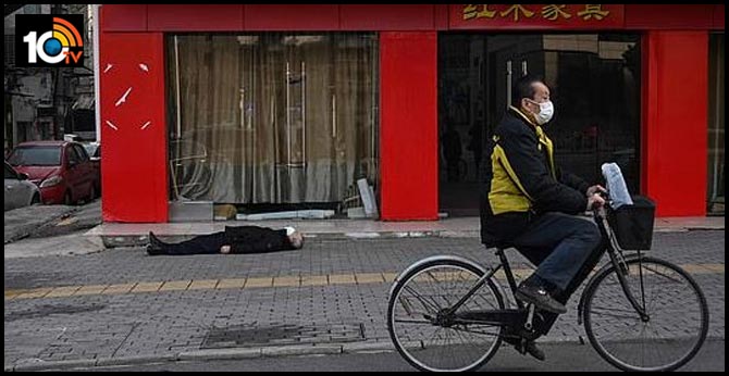 Coronavirus Man Lies Dead In Wuhan Street