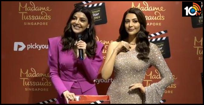 Kajal Aggarwal had her wax statue unveiled today at the prestigious Madame Tussauds museum in Singapore