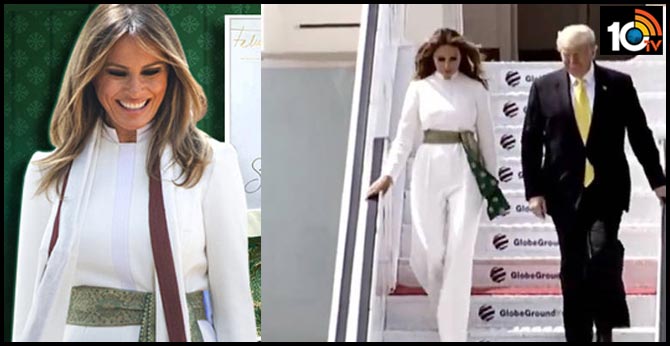 Melania Trump's white outfit has more to it than meets the eye.