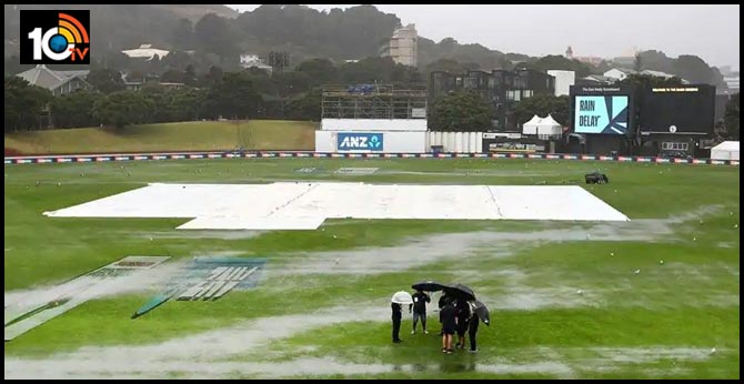 New Zealand vs India, 1st Test:  Rain stops play