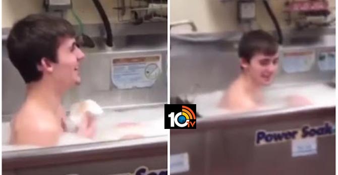 Restaurant employee takes bath in kitchen sink in viral video. Internet is furious