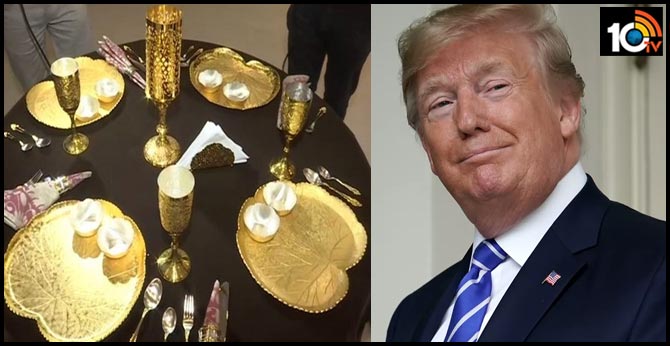 'Trump Collection', gold&silver plated tableware
