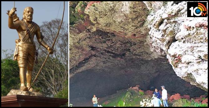 Alluri Sitarama Raju's cave in the Nathavaram Mandal Asanagiri