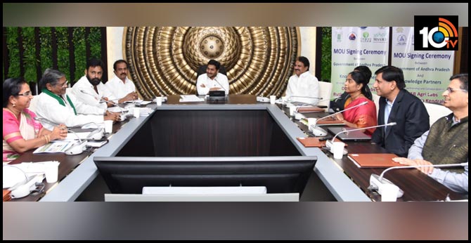 ap cm jagan comments over ap govt mou agriculture institutes