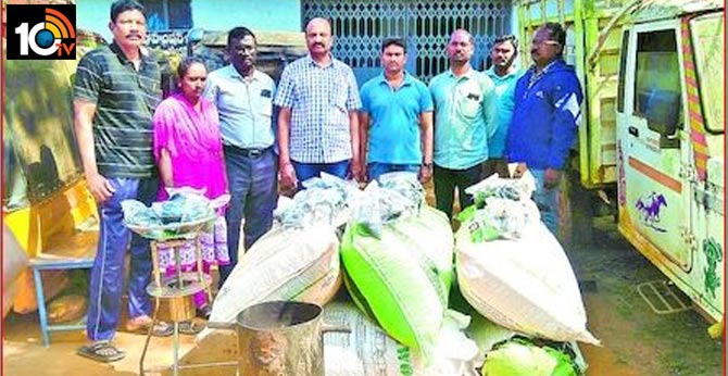 excise officials raids, liquid ganjai seized in visakha agency