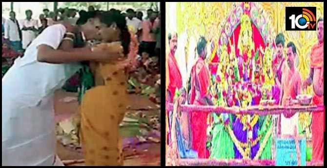 అమ్మవారి జాతరలో దంపతుల రొమాన్స్..డ్యాన్సులు..ముద్దులు.. అమ్మవారి జాతరలో దంపతుల రొమాన్స్..డ్యాన్సులు..ముద్దులు..