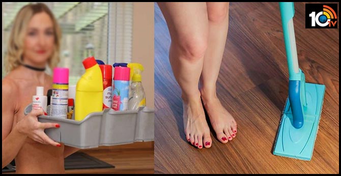 Mum earns £95-an-hour after starting her own naked cleaning service