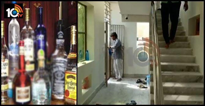 Cinema scenes in AP  JPPTC and MPTC election..Night TDP candidate Unknown persons putting bottles of alcohol at home ..Excise officers checks in the morning
