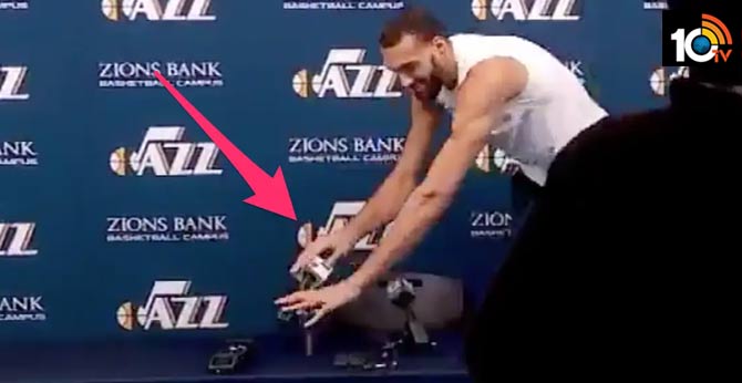 NBA player tests positive for coronavirus just days after joking about making others sick by touching a bunch of microphones during a press conference