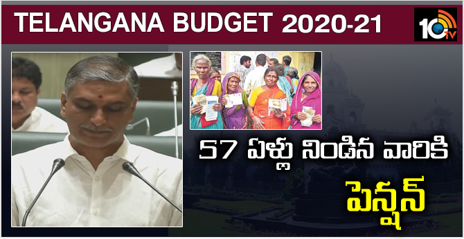 Telangana Budget: Pension for 57-year-olds - Harish Rao