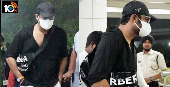 Prabhas spotted wearing a mask in Hyderabad airport