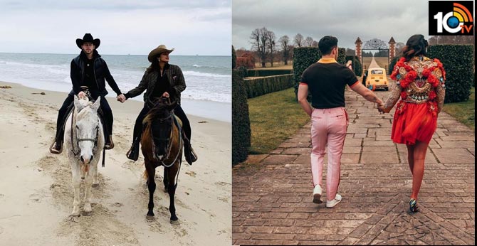 Priyanka Chopra And Nick Jonas Enjoying Horse Riding