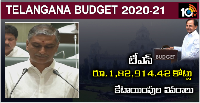 The TS budget is Rs. 1, 82, 914.42 crores: Details of allocation