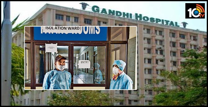 Two sections of the corona ward in gandhi hospital