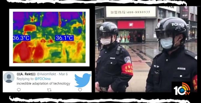 Watch: Police officers in China uses smart helmets to tackle coronavirus spread