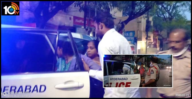Coronavirus outbreak: secunderabad police gives his vehicle to pregnant