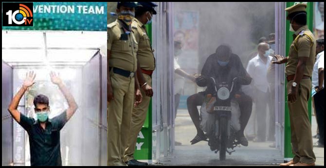డిసిన్ఫెక్షన్ టన్నెల్స్ తో ఎలాంటి ప్రయోజనం లేదు, ఆ రసాయనంతో కరోనా చావదు, పైగా హానికరం డిసిన్ఫెక్షన్ టన్నెల్స్ తో ఎలాంటి ప్రయోజనం లేదు, ఆ రసాయనంతో కరోనా చావదు, పైగా హానికరం