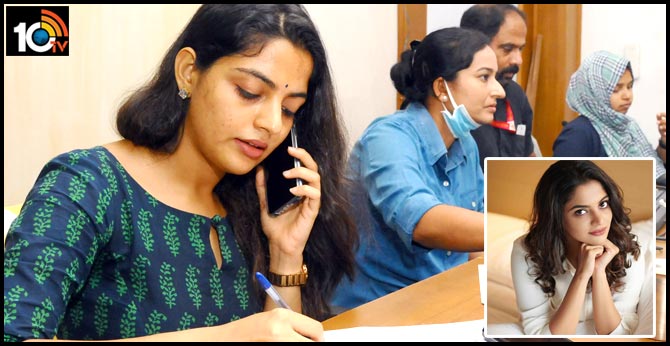 Nikhila Vimal helps out at Kannur corona call centre