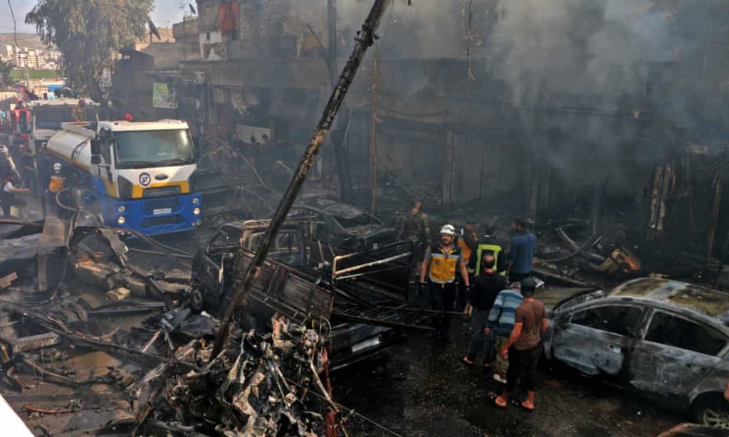 huge bomb blast at the market in north syria, 40 people died