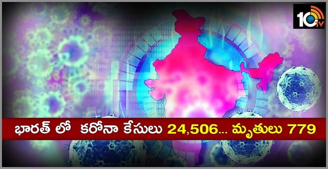 భారత్ లో కరోనా కేసులు 24, 506… మృతులు 779 భారత్ లో కరోనా కేసులు 24, 506… మృతులు 779