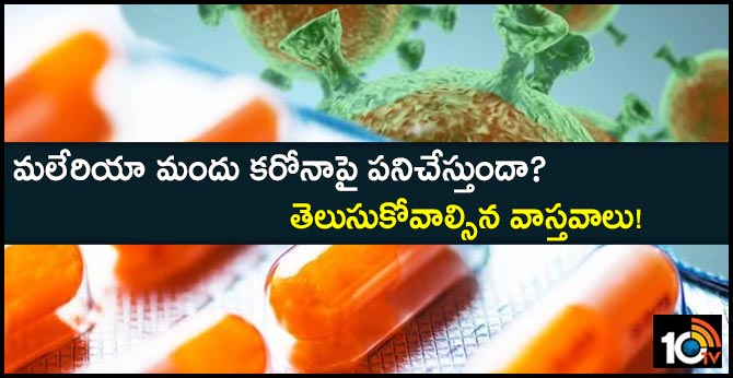 మలేరియా మందు కరోనాపై పనిచేస్తుందా? తెలుసుకోవాల్సిన వాస్తవాలు! మలేరియా మందు కరోనాపై పనిచేస్తుందా? తెలుసుకోవాల్సిన వాస్తవాలు!