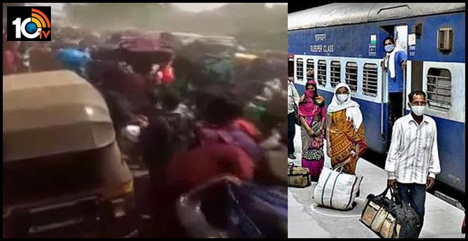 Sea Of Bihar Migrants Outside Mumbai's Bandra Station, Few Make It To Train