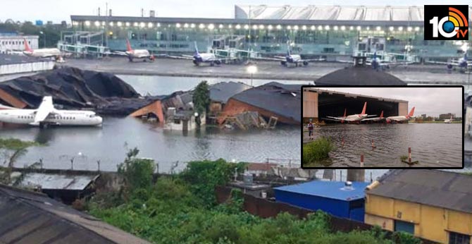 Amphan Cyclone hits Submerged Kolkata international Air Port