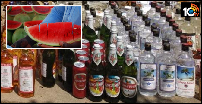 Andhra Pradesh: Police seize 2,330 liquor bottles from watermelon trucks
