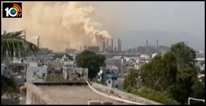 white smoke release from vizag hpcl refinery