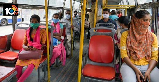 Passengers only allow with mask, do not stand inside Bus