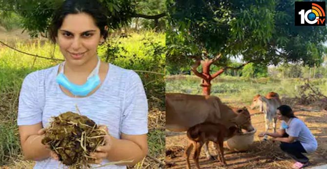 upasan konidela learning organic farming with his dad and photos viral in twitte