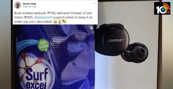 Bose wireless earbuds (RS 19k) delivered instead of skin lotion