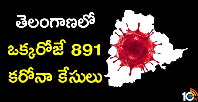 891 corona virus cases in Telangana a single day