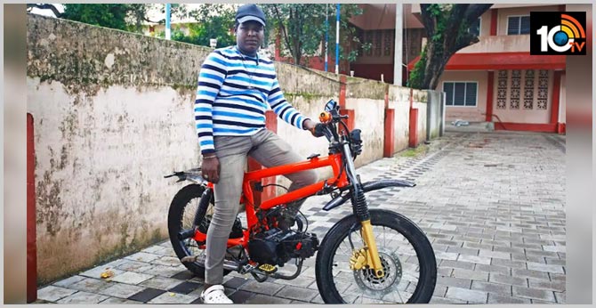 Kerala Student converts his bicycle into motor bike during lockdown time