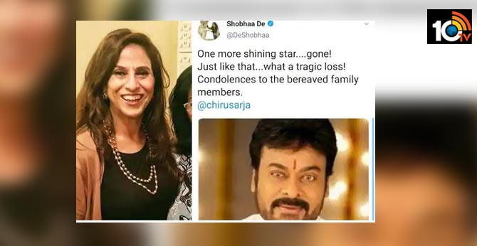 Shobha De Receives Backlash for Posting Wrong Pic of Chiranjeevi Sarja in Condolence Post