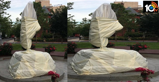 So sorry to see the desecration of the Gandhi statue in Wash, DC