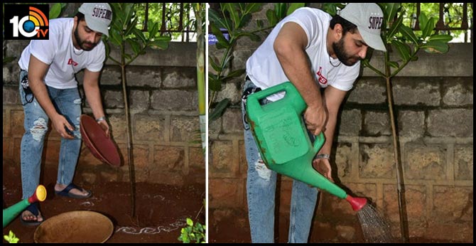 గ్రీన్ ఛాలెంజ్- పార్క్‌లో మొక్కలు నాటిన విశ్వక్ సేన్