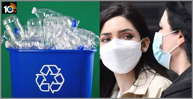 ప్లాస్టిక్ బాటిల్స్ నుంచి మాస్క్‌లు తయారీ..