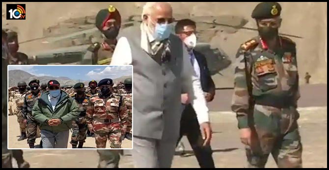 PM Modi Reaches Leh Interact With Soldiers