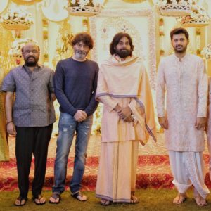 Pawan Kalyan at Nithiin, Shalini Mehendi Function