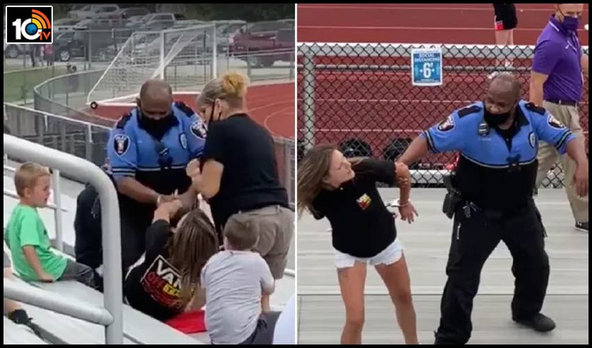 america-police-tased-and-arrested-a-woman-refusing-to-wear-a-mask-at-a-middle-school-football-game