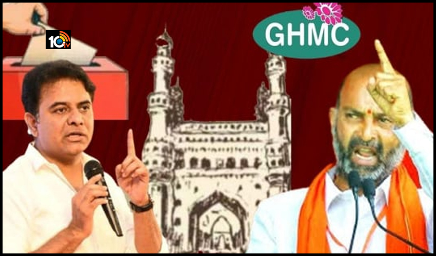 గ్రేటర్ ఎన్నికలు : TRS Vs BJP డైలాగ్ వార్ గ్రేటర్ ఎన్నికలు : TRS Vs BJP డైలాగ్ వార్