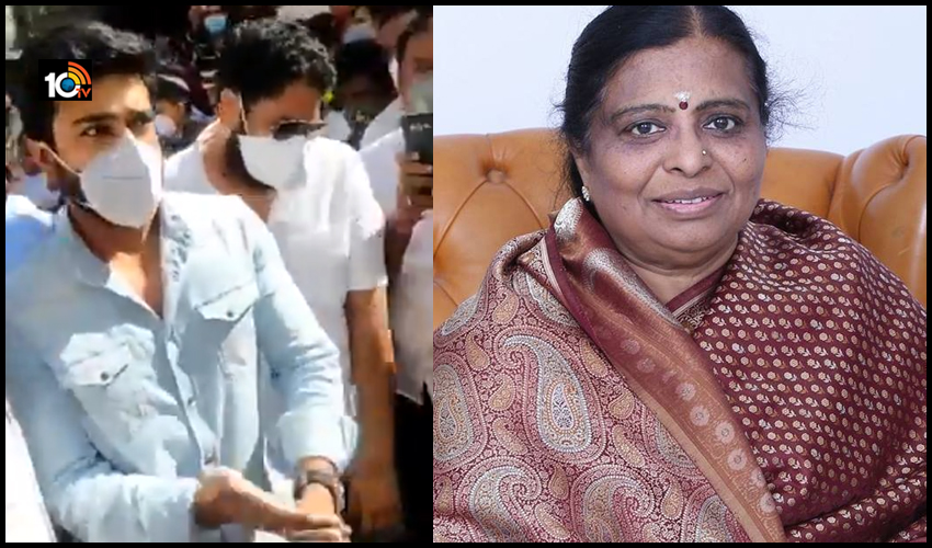 సత్యప్రభ పార్థివ దేహానికి నివాళులు అర్పించిన రామ్ చరణ్ సత్యప్రభ పార్థివ దేహానికి నివాళులు అర్పించిన రామ్ చరణ్