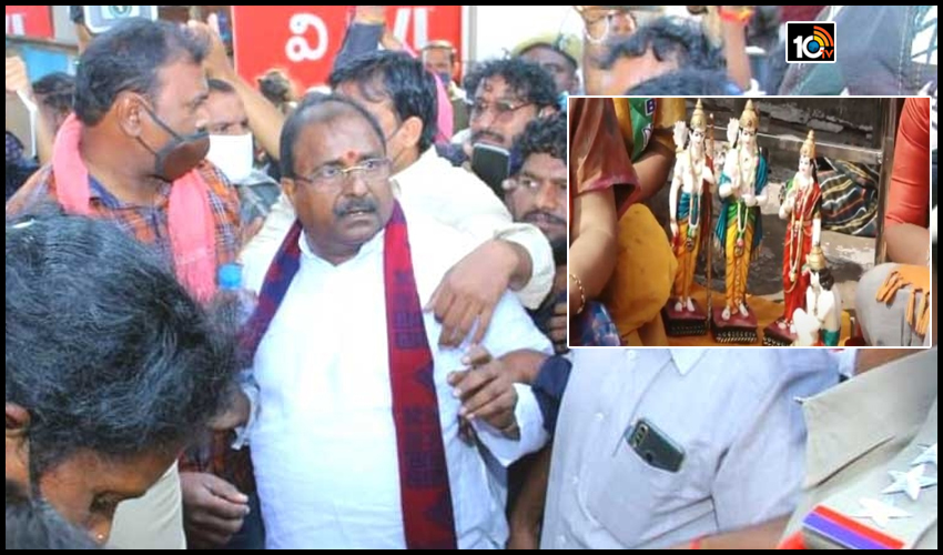 చలో రామతీర్థం : బీజేపీ, జనసేన నేతల పర్యటన, భారీగా పోలీసుల మోహరింపు చలో రామతీర్థం : బీజేపీ, జనసేన నేతల పర్యటన, భారీగా పోలీసుల మోహరింపు